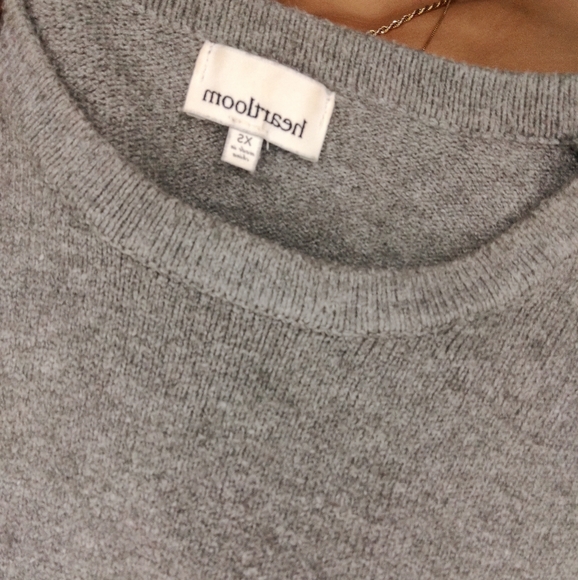 Grey Crew neck Heartloom Sweater with tie detail - Picture 6 of 7